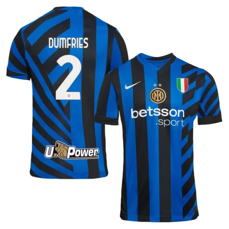Denzel Dumfries Inter Milan 2024/25 Home Jersey - Blue