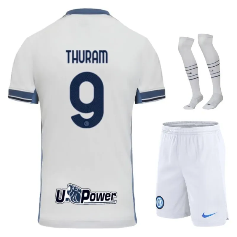 Marcus Thuram's Inter Milan 2024/25 Away Children's Kit - White
