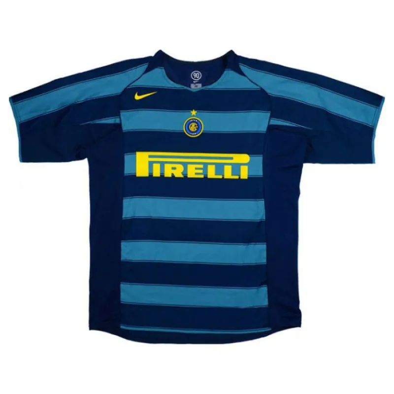 Inter Milan ADRIANO 2004/05 Retro Third Jersey - Blue