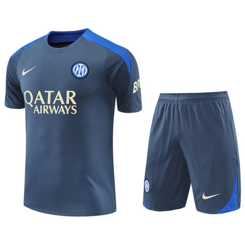 Camicia d'allenamento + calzoni dell'Inter Milan 2024/25 - ingrosso - grigia