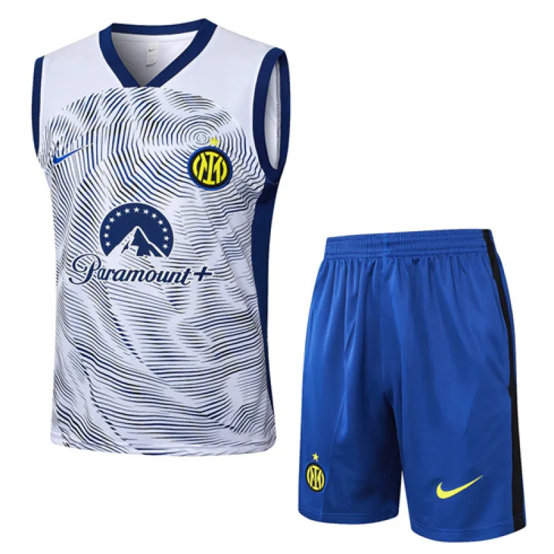 Calzoni e gilet dell'insieme di allenamento A dell'Inter Milan 2024/25 - Bianco