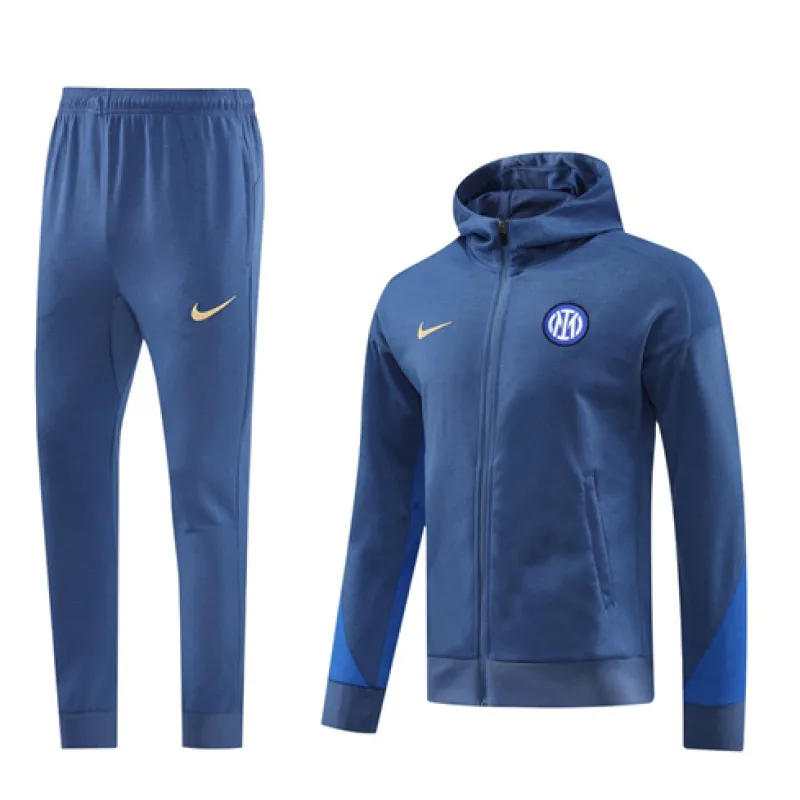 Vestito da sport con cappuccio dell'Inter Milan 2024/25 - Blu chiaro