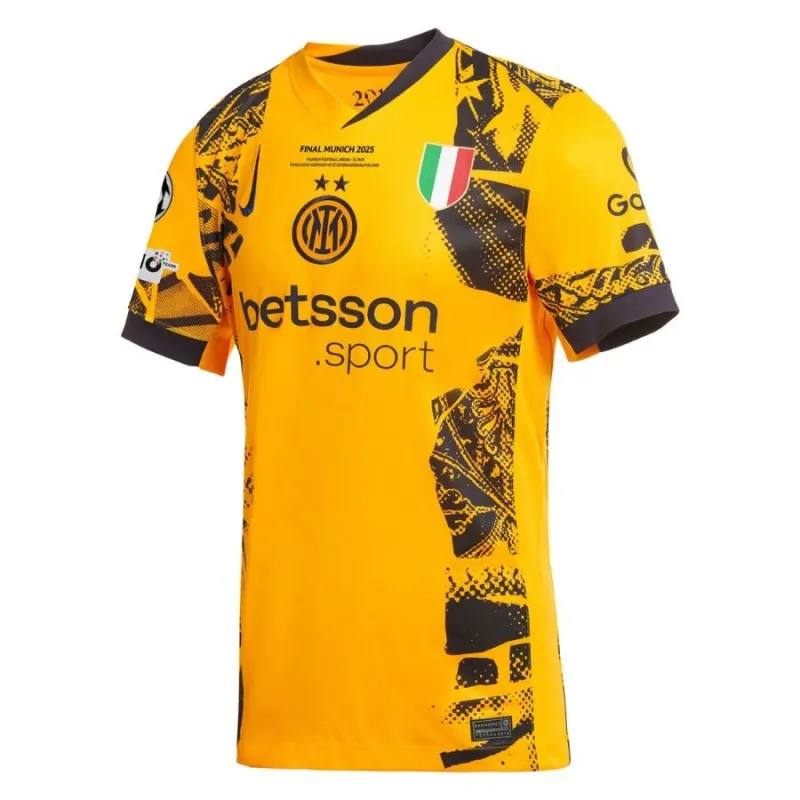 Maglia Terza per Bambini della Finale della Champions League 2025 dell'Inter Milan - Giallo