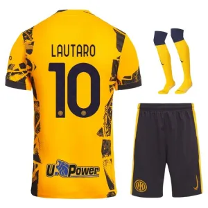 Lautaro, Camisa Infantil Inter de Milán 2024/25 Tercera - Amarilla