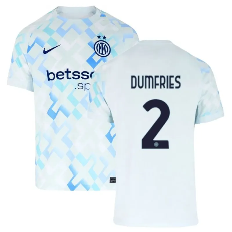 Inter Milan Dumfries 2025/26 Away Jersey - White