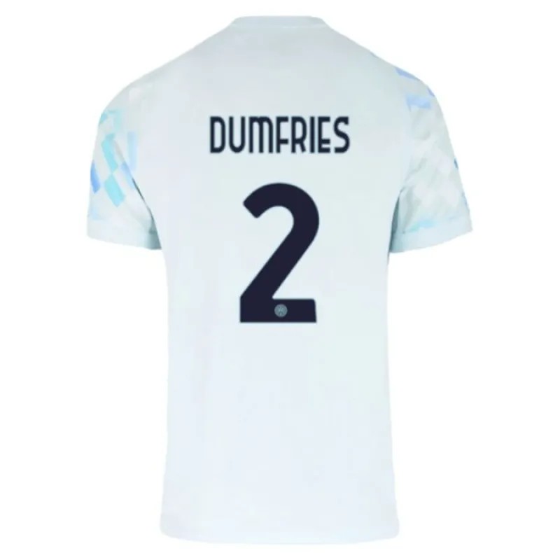 Inter Milan Dumfries Kids' Jersey Set 2025/26 Away - White