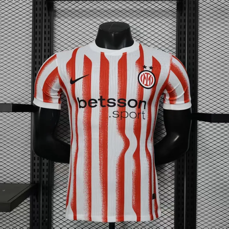 Inter Mailand Spieler-Trikot Sonderedition 2025/26 - Weiß/Rot