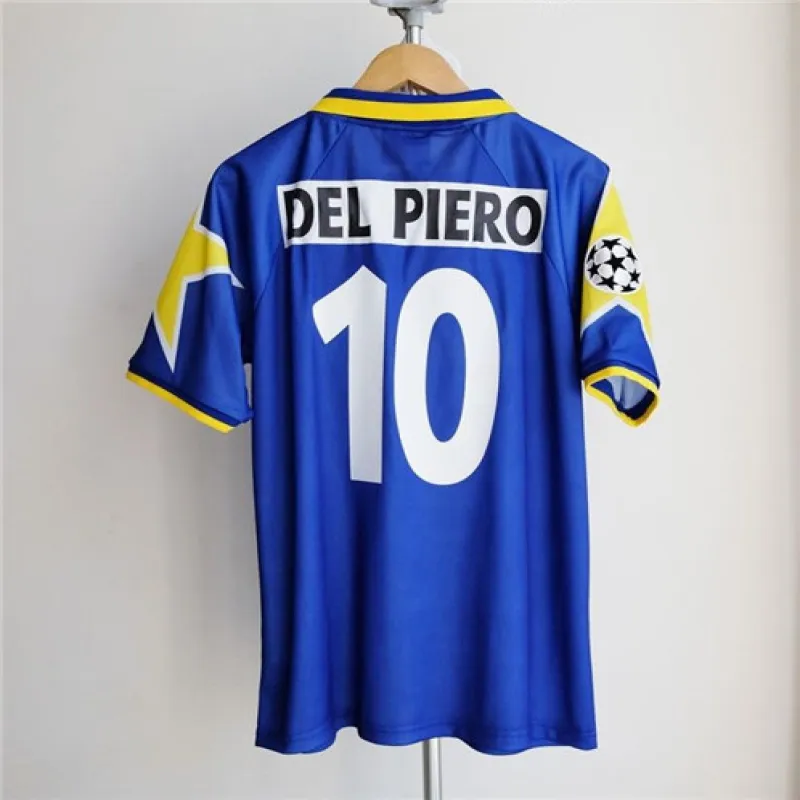 Del Piero Juventus 1995/96 UEFA Champions League Auswärtströger Finale Retro - Trikot - Blau, Nr. 10
