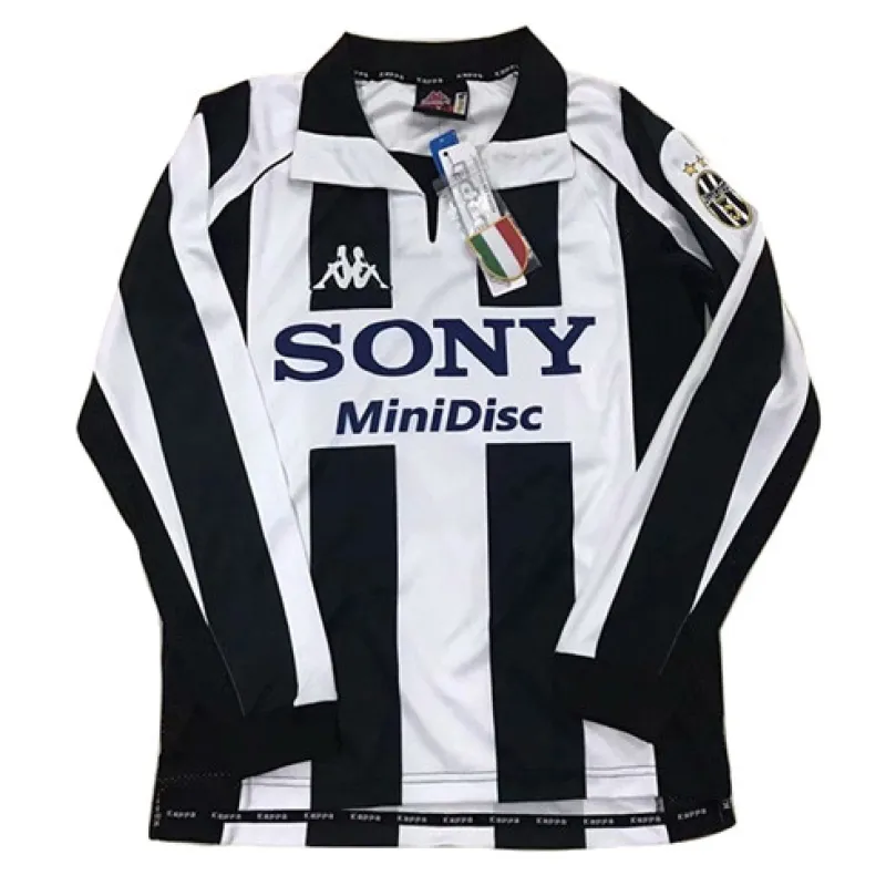 Maglia retro di casa con maniche lunghe della Juventus 1997/98 - Bianca