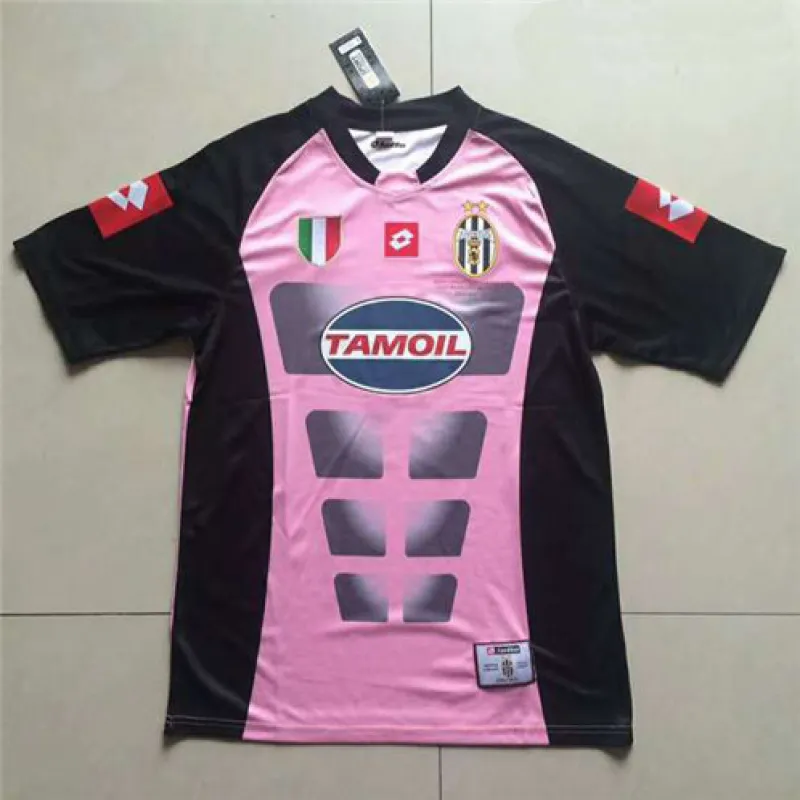 Camiseta del portero retro de la final de la Liga de Campeones UEFA 2002/03 de Juventus - Rosa