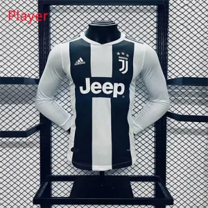 Juventus 2018/19 Home Long - Sleeve Retro Player Jersey - White
