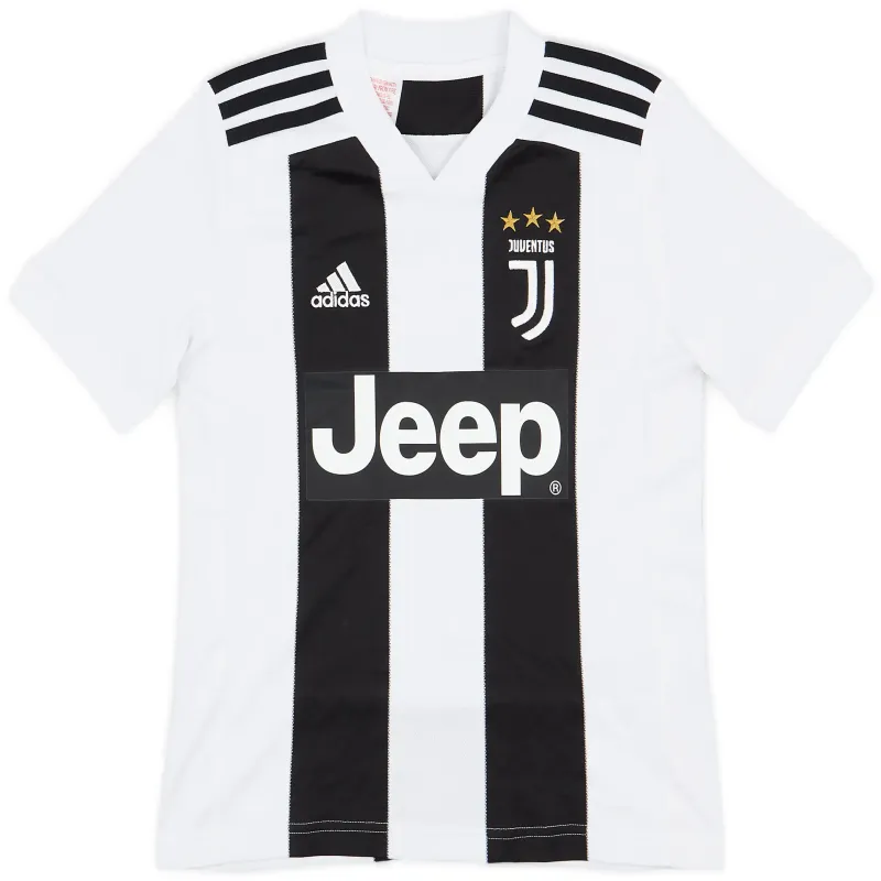 Maillot rétro domicile n°7 de Juventus de Cristiano Ronaldo 2018/19 - Blanc