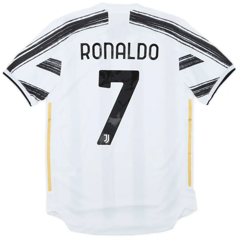 Cristiano Ronaldos Juventus 2020/21 Heim Retro Spieler Trikot Nr.7 - Weiß
