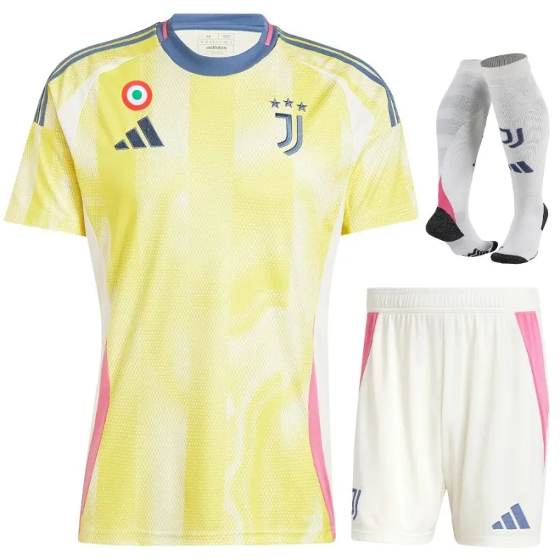 Insieme di maglia per bambini di trasferta di Juventus 2024/25 - Giallo