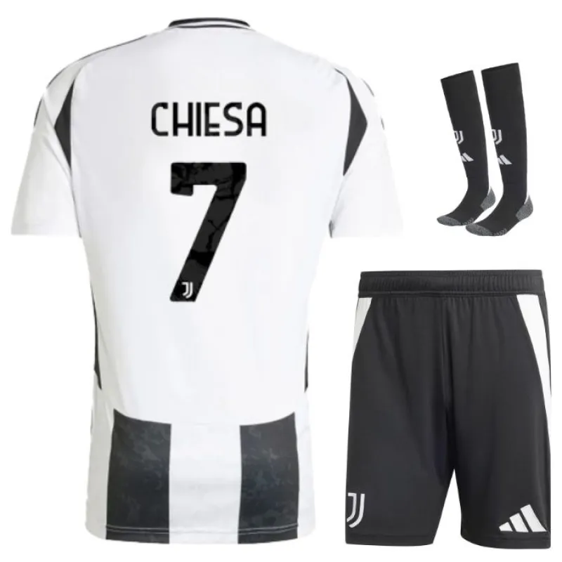 Chiesa Juventus 2024/25 Home Kinder Trikot Set