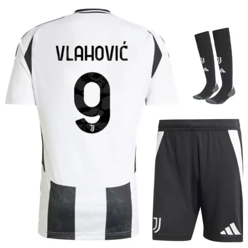 Conjunto de camisetas infantiles de local de Juventus 2024/25 de Vlahovic - Blanco