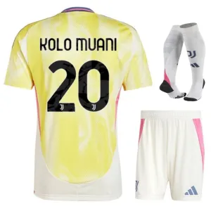 Kolo Muani's Juventus 2024/25 Away Children's Jersey Set - Yellow