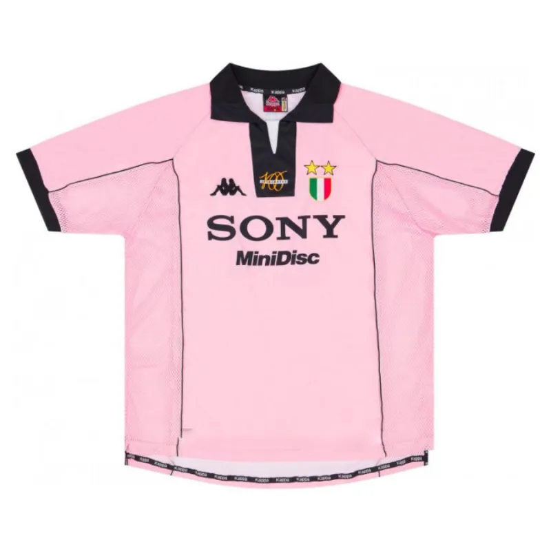 Zinedine Zidane Juventus 1997/98 Retro Away Jersey - Pink