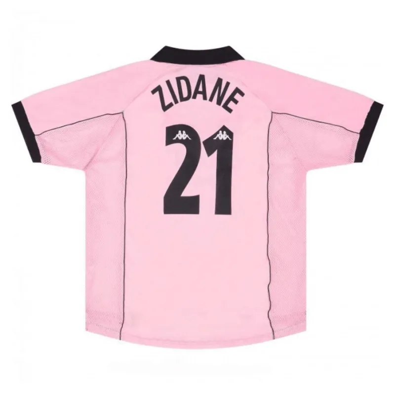 Zinedine Zidane Juventus 1997/98 Retro Away Jersey - Pink