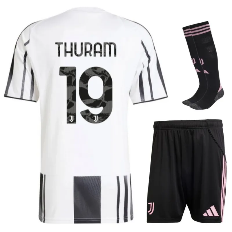 Kit per bambini THURAM Juventus 2025/26 casa - Bianca