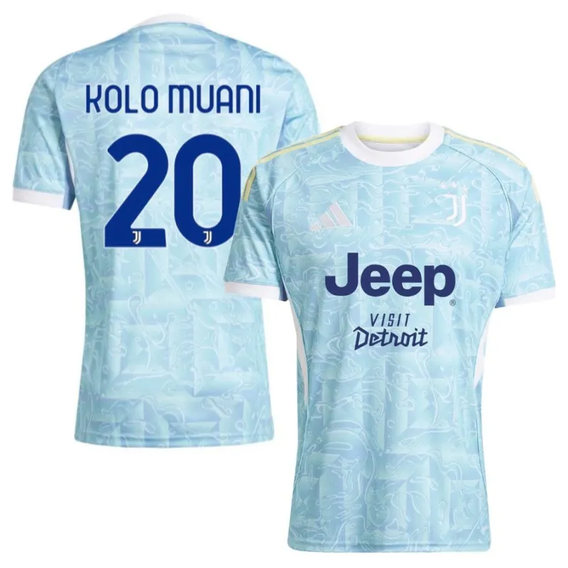 Camiseta fuera de casa de Kolo Muani de la Juventus 2025/26 - Azul