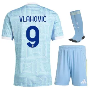 Juventus Vlahović 2025/26 Kids' Jersey Set - Blue