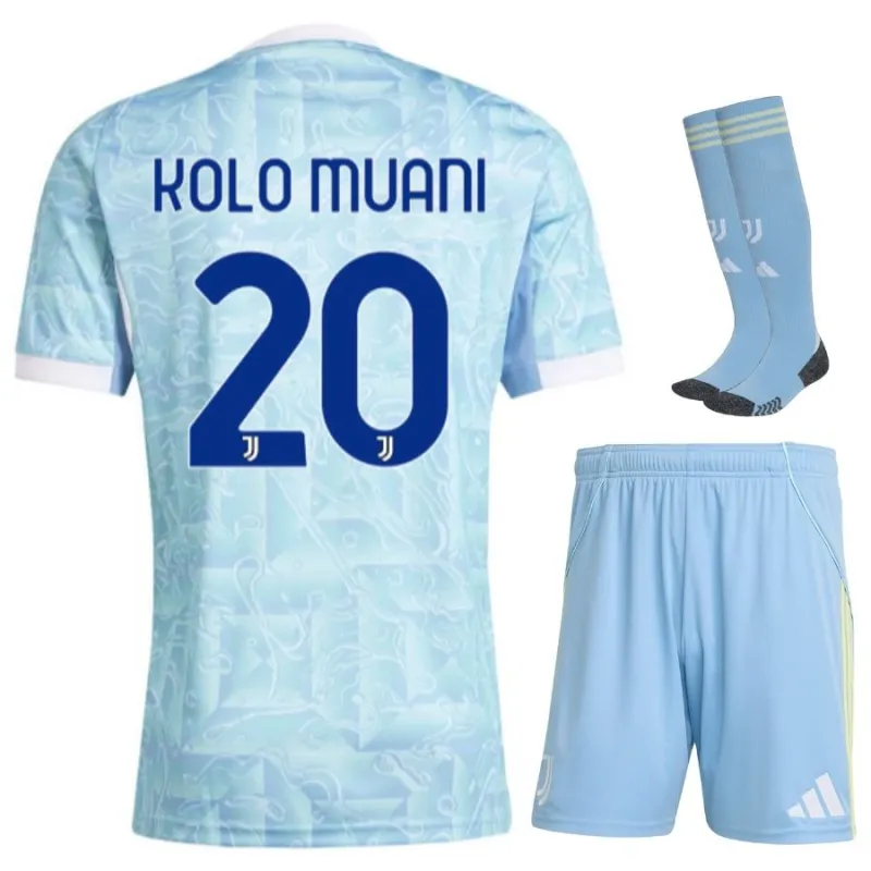 Completo maglia Juventus Randal Kolo Muani 2025/26 bambino