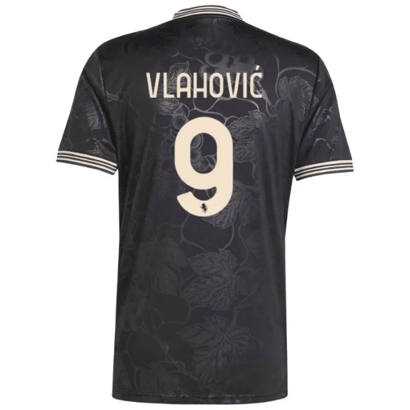 Juventus VLAHOVIC 2025/26 Maglia Third Bambino con Pantaloncini - Nera