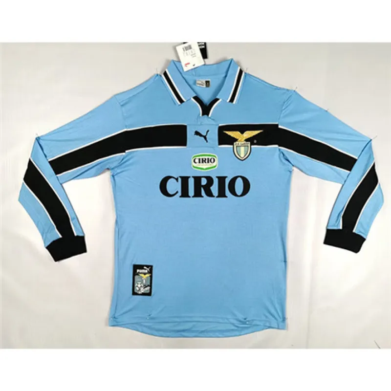 Camisa de casa retro de manga larga de Lazio 1998 - 00 - Azul