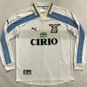 Lazio 2000/01 Retro Away Long Sleeve Jersey - White