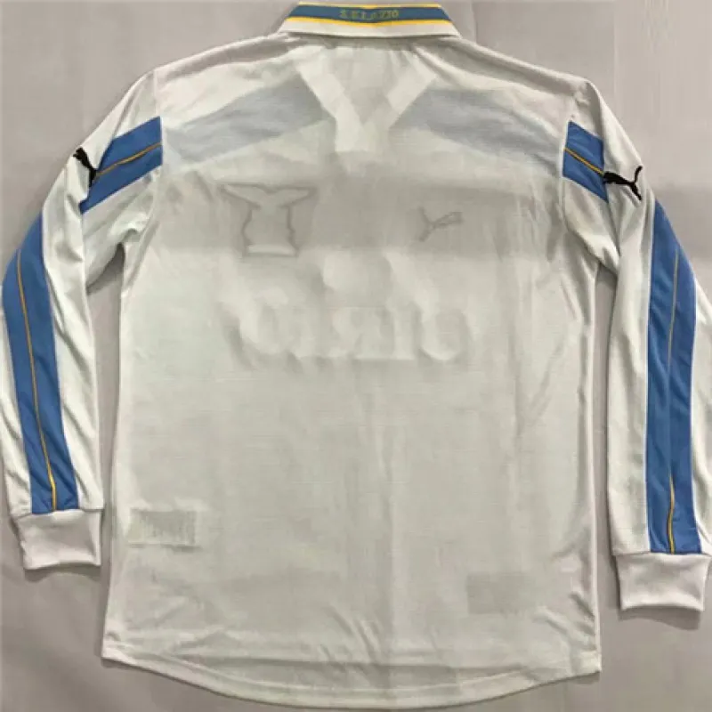 Lazio 2000/01 Retro Away Long Sleeve Jersey - White