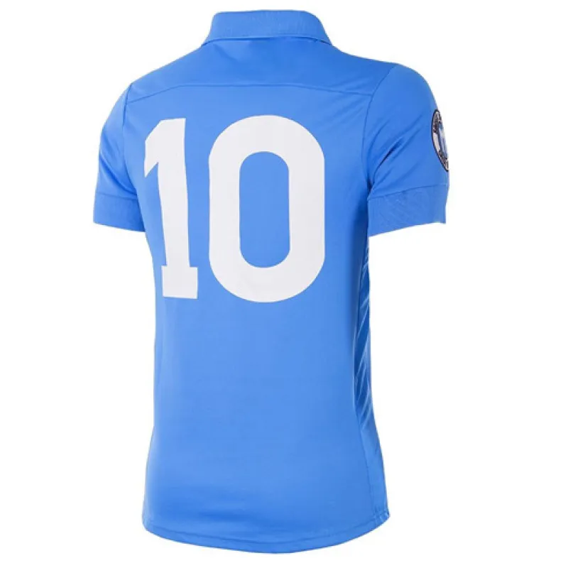 Maradona, Maillot rétro n°10 de Naples 1987/88 - Bleu