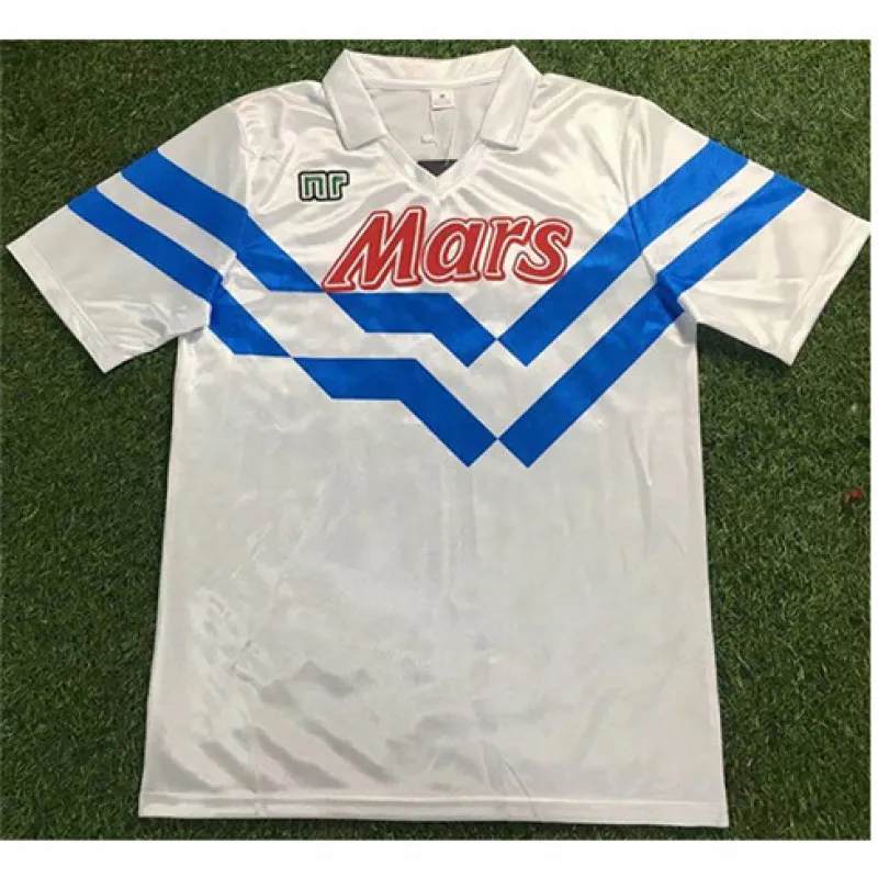 Maillot rétro d'extérieur de Naples 1988/89 - Blanc