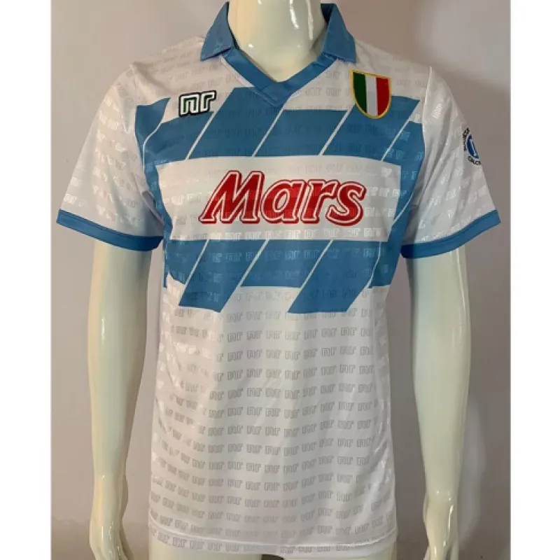 Maillot rétro d'extérieur de Naples 1991 - 93 - Blanc