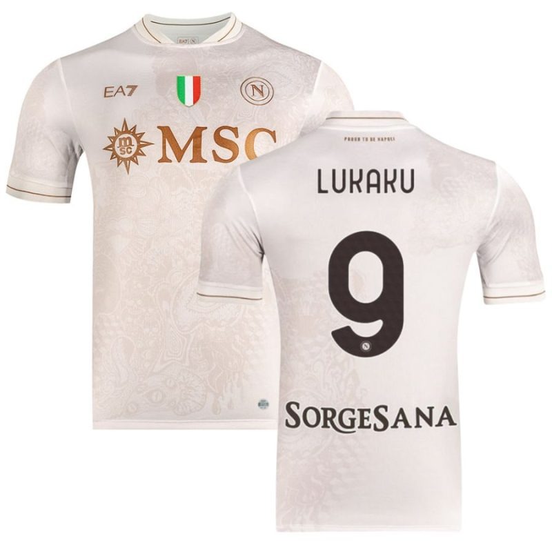 Napoli LUKAKU 2025/26 Auswärtstrikot - Beige