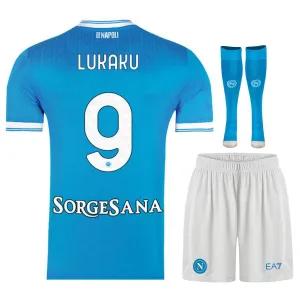 Napoli LUKAKU 2025/26 Home Kids' Jersey Set - Blue