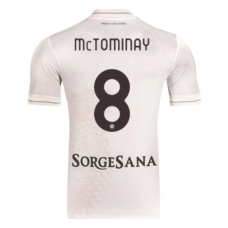 Napoli McTOMINAY 2025/26 Auswärts-Kinder-Trikot-Set - Beige