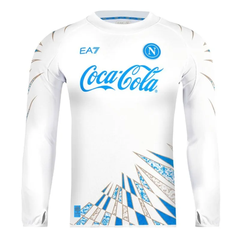 Camiseta de Prepartido Manga Larga Napoli 2025/26 - Blanco