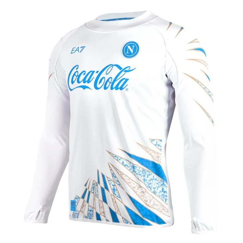 Camiseta de Prepartido Manga Larga Napoli 2025/26 - Blanco