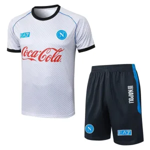 Neapel 2025/26 Trainings Trikot + Shorts - Weiß