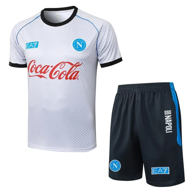 Nápoles 2025/26 Camiseta de entrenamiento + Pantalones cortos - Blanca