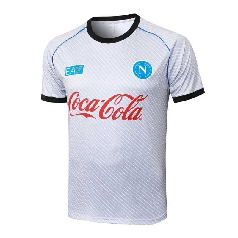 Nápoles 2025/26 Camiseta de entrenamiento + Pantalones cortos - Blanca