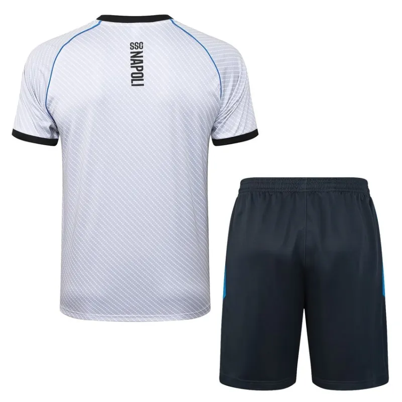 Nápoles 2025/26 Camiseta de entrenamiento + Pantalones cortos - Blanca