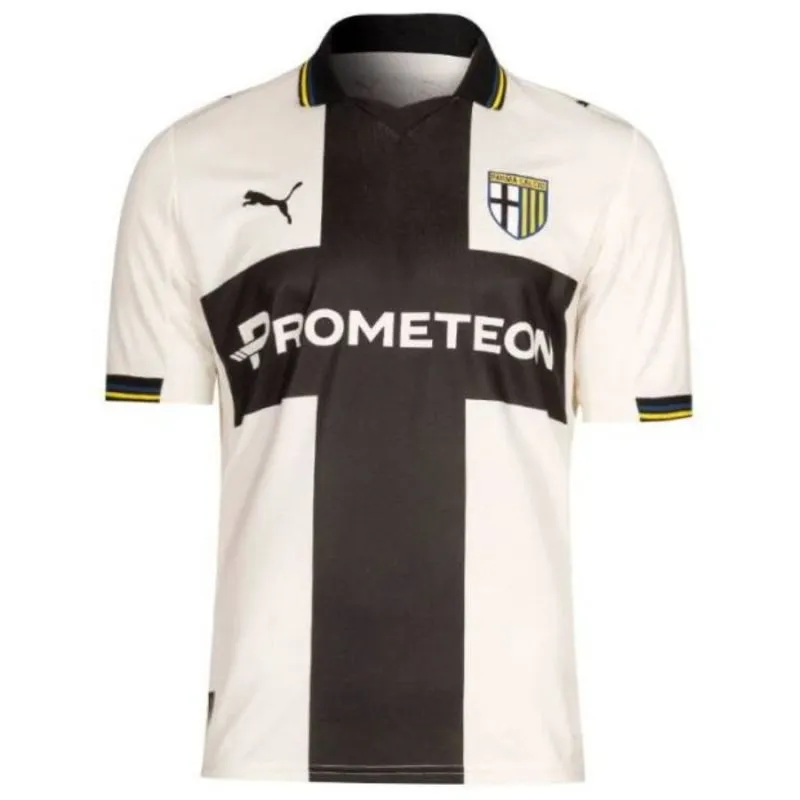 Conjunto Camiseta Local Infantil del Parma 2025/26 - Blanco/Negro