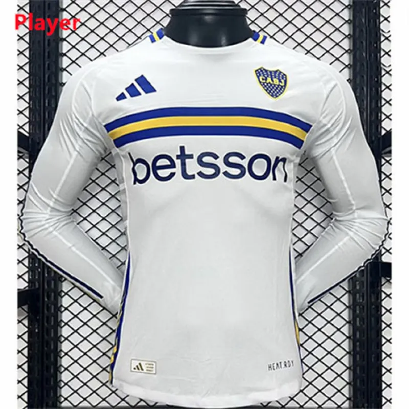 Camiseta de visita de manga larga para jugadores de Boca Juniors 2024/25 - Blanca
