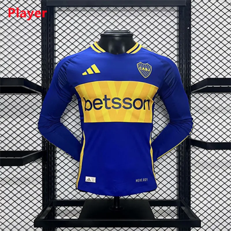Boca Juniors 2024/25 Heimspielermit Langarm - Trikot - Blau