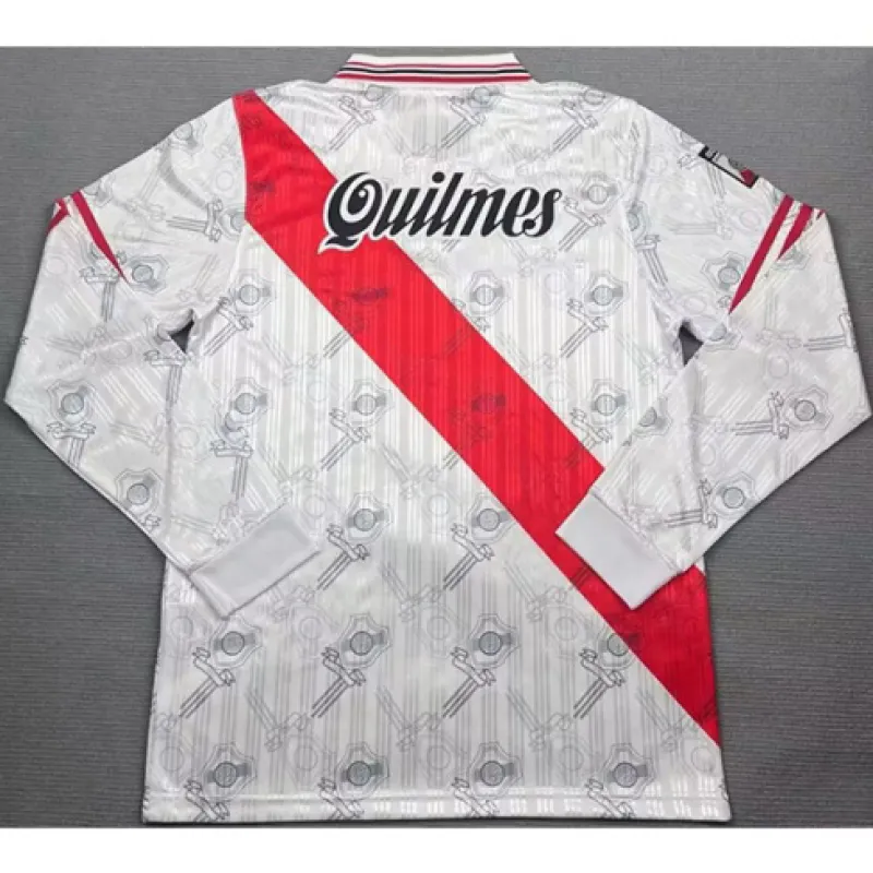 River Plate 1996/97 Heim-Retro-Langarmtrikot - Weiß