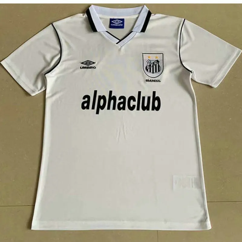 Maillot principal retro de Santos 2001 - Blanc