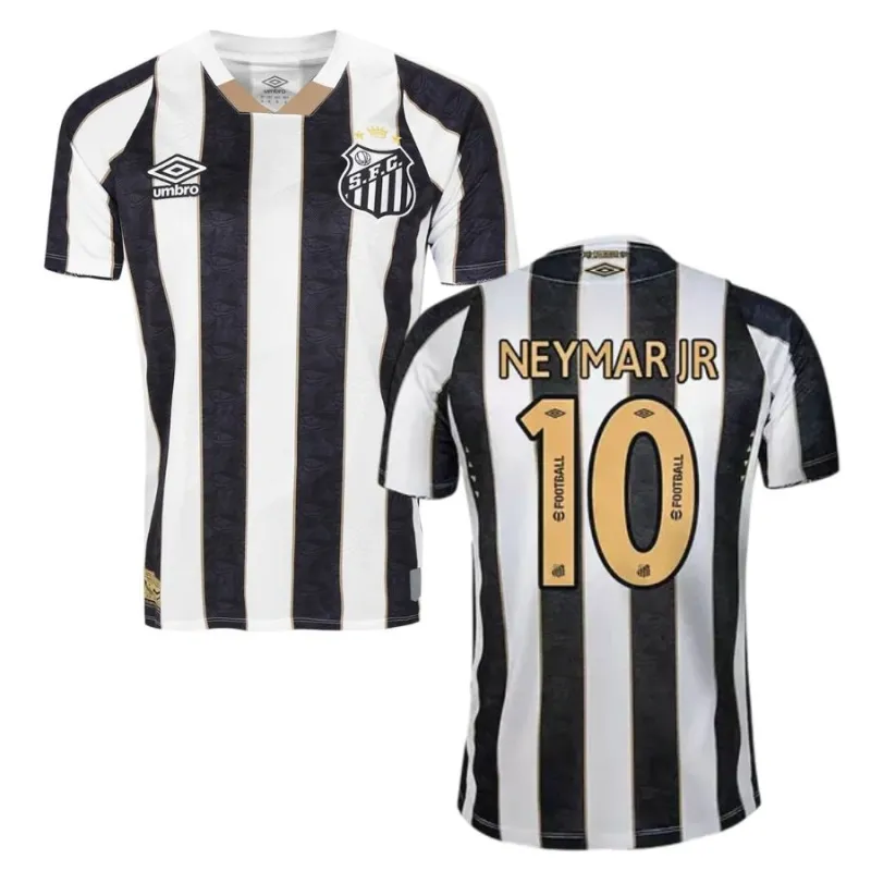 Neymar's Santos 2024/25 Away Kids' Jersey Set - Black
