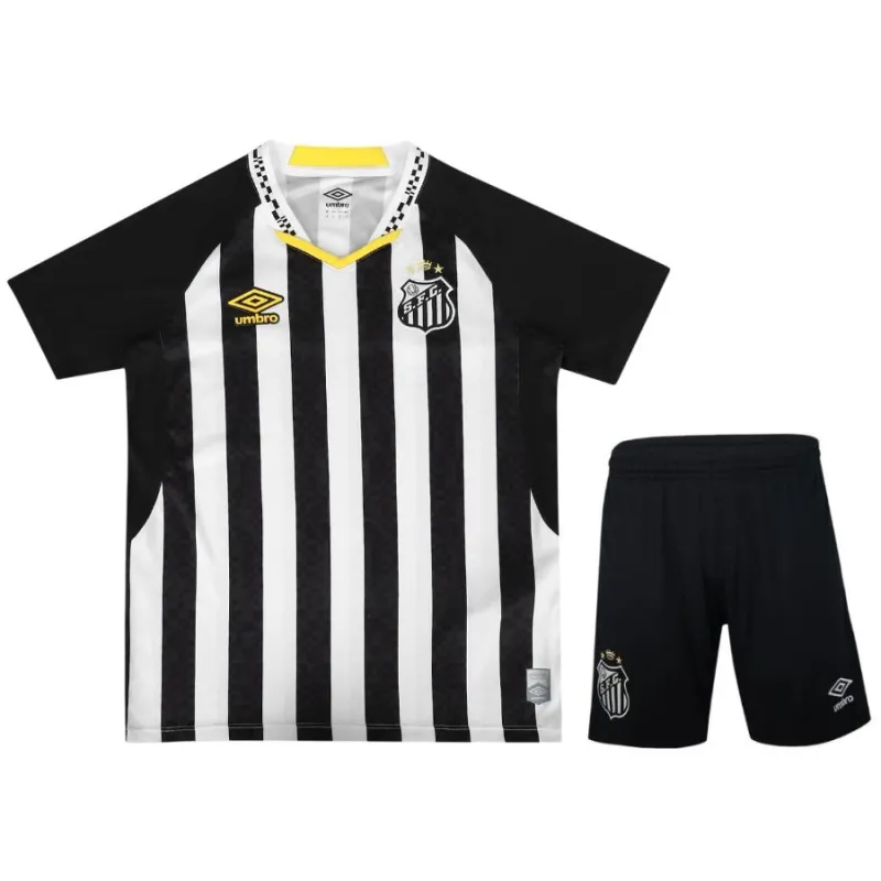 Maglia per bambini + Pantaloncini Santos 2025/26 trasferta - Nera
